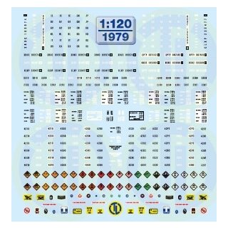 TL Decals 1979 Container-Beschriftungen und Gefahrzettel  Maßstab 1:120