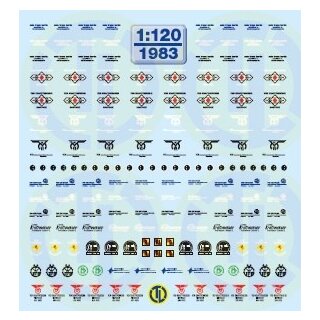TL Decals 1983 Türbeschriftungen für DDR-LKWs  Maßstab 1:120