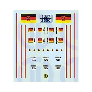 TL Decals 2350 NVA Truppenfahnen und Streifen  Maßstab 1:87