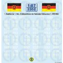 TL Decals Taktische Nummern 1. Bataillon Maßstab 1:87
