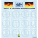 TL Decals Taktische Nummern 2. Bataillon  Maßstab 1:87