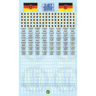 TL Decals 2356 NVA Embleme, Kfz-Kennzeichen  Maßstab 1:87