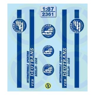 TL Decals 2361 Decal VEB Deutrans (alte Ausführung)  Maßstab 1:87