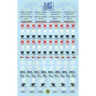 TL Decals 2366 Beschriftungen für LKW  Maßstab 1:87