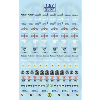 TL Decals 2367 Türbeschriftungen für Lkws der DDR  Maßstab 1:87