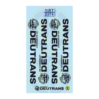 TL Decals 2374 Deutrans Beschriftungen, schwarz  Maßstab 1:87