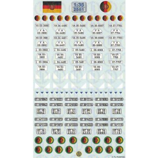 TL Decals  2581 NVA und Grenztruppen/Embleme+Kfz Kennzeichen Maßstab: 1:35