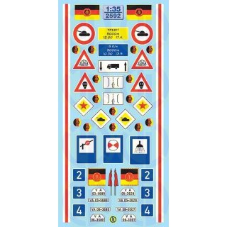 TL Decals 2592 NVA Militär-Verkehrszeichen Maßstab 1:35
