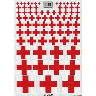 TL Decals 2599 Sanka Kreuze rote Kreuze versch.Gr. Maßstab: 1:35