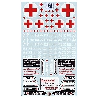 TL Decals 2649 WK II Sanka Beschiftung Feldlazarett takt.Zeichen Maßstab 1:35