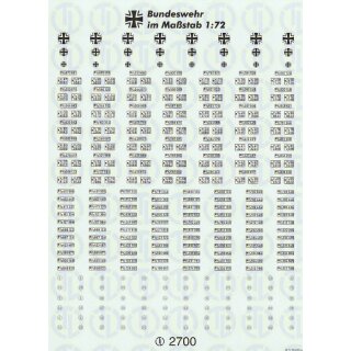 TL Decals 2700 BW Eiserne Kreuze Y-Kennz. MCL Schilder Maßstab: 1:72