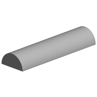 Evergreen 500242 Halbrundstange, 35 cm lang, Durchm. 2,0 mm, 4 Stück