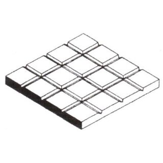Evergreen 504517 Gehwegplatten , 1x150x300 mm.Raster 9,5x9,5 mm, 1 Stück