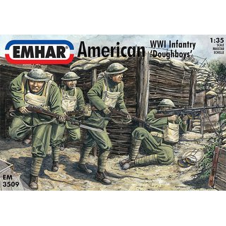 Emhar 933509 1/35 WWI Amerikanische Infanterie, Doughboys Maßstab: 1/35