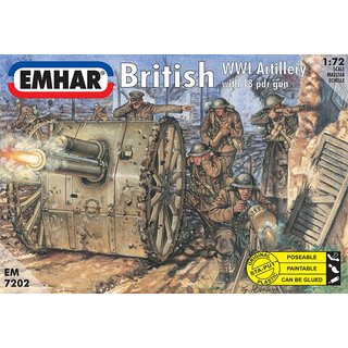 Emhar 937202 1/72 WW I Britische Artillerieund 18 pdr Geschütz Maßstab: 1/72
