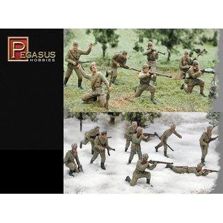 Pegasus 957498 1/72 WWII: Russische Infanterie, Winter und Sommer Maßstab: 1/72