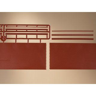 Auhagen 41205 Ziegelmauern mit Zahnfriesvarianten, 2 Stück  Spur H0
