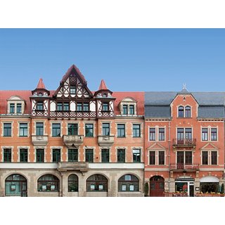 Auhagen 42501 Halbrelief-Hintergrundkulisse Set mit 5 Bürgerhaus-Fassaden Spur H0/TT