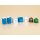 Auhagen 42593 Mobiltoiletten, Recycling-Container  Spur H0/TT
