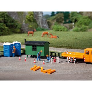 Auhagen 42641 Bauwagen, Mobiltoiletten  Spur H0/TT