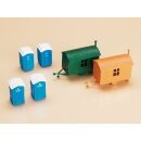 Auhagen 42641 Bauwagen, Mobiltoiletten  Spur H0/TT