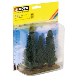 Noch 21998 Zypressen, 3 Stück (10,11 und 13cm hoch)  Spur H0, TT, N