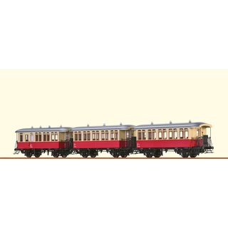 BRAWA 45637 Spur H0 Personenwagen Bu/BPwu der Lokalbahn Lambach-Haag 3er-Set, Ep. III
