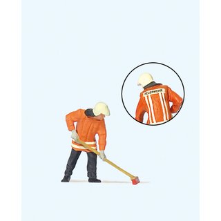 Preiser 28198 Feuerwehrmann kehrend