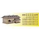 Vollmer 43740 H0 Schweinestall mit Schweine